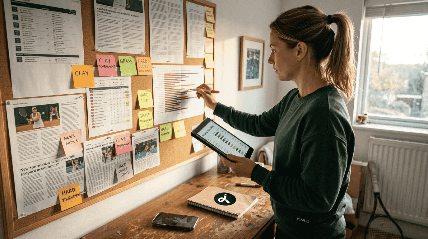 Analyzing tennis surface strategies at home