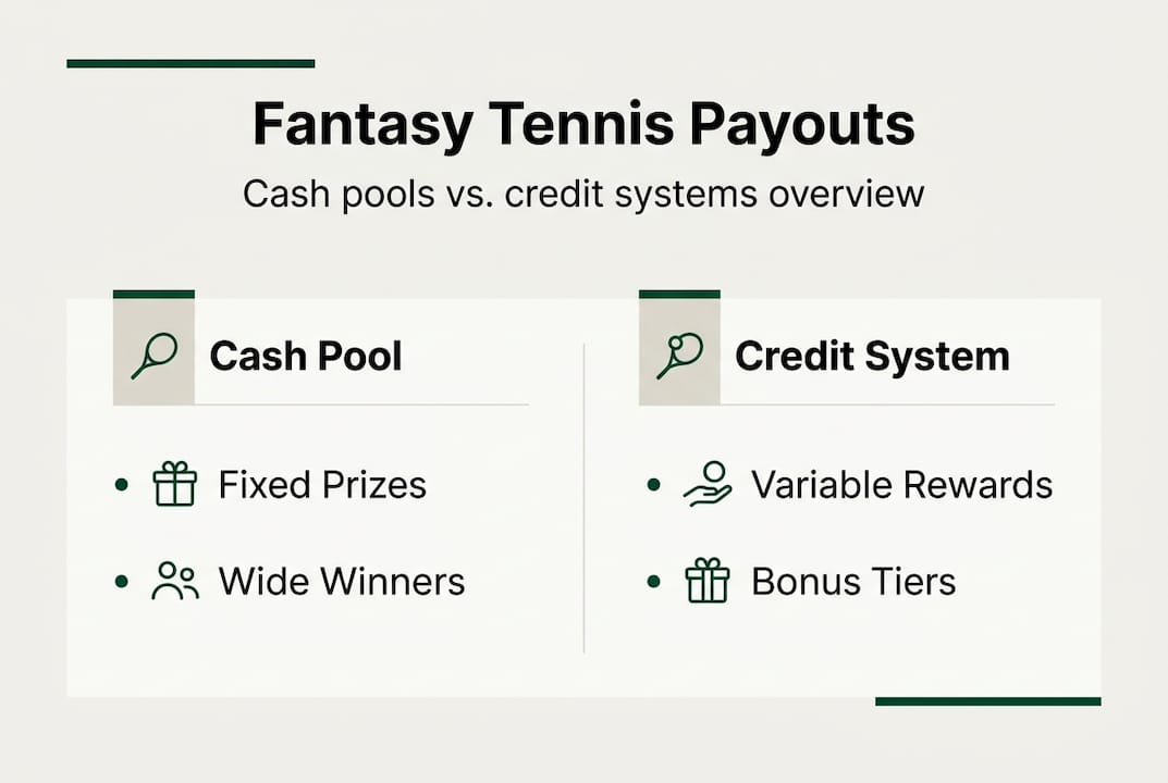 Infographic showing fantasy tennis payout types