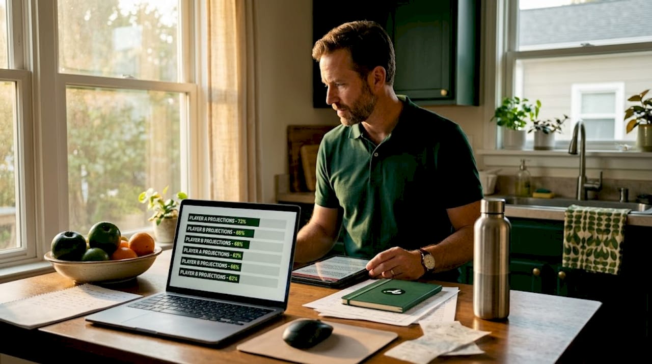 Man checking updated fantasy tennis projections news