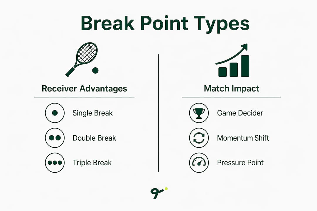 Infographic comparing break point types and match impacts