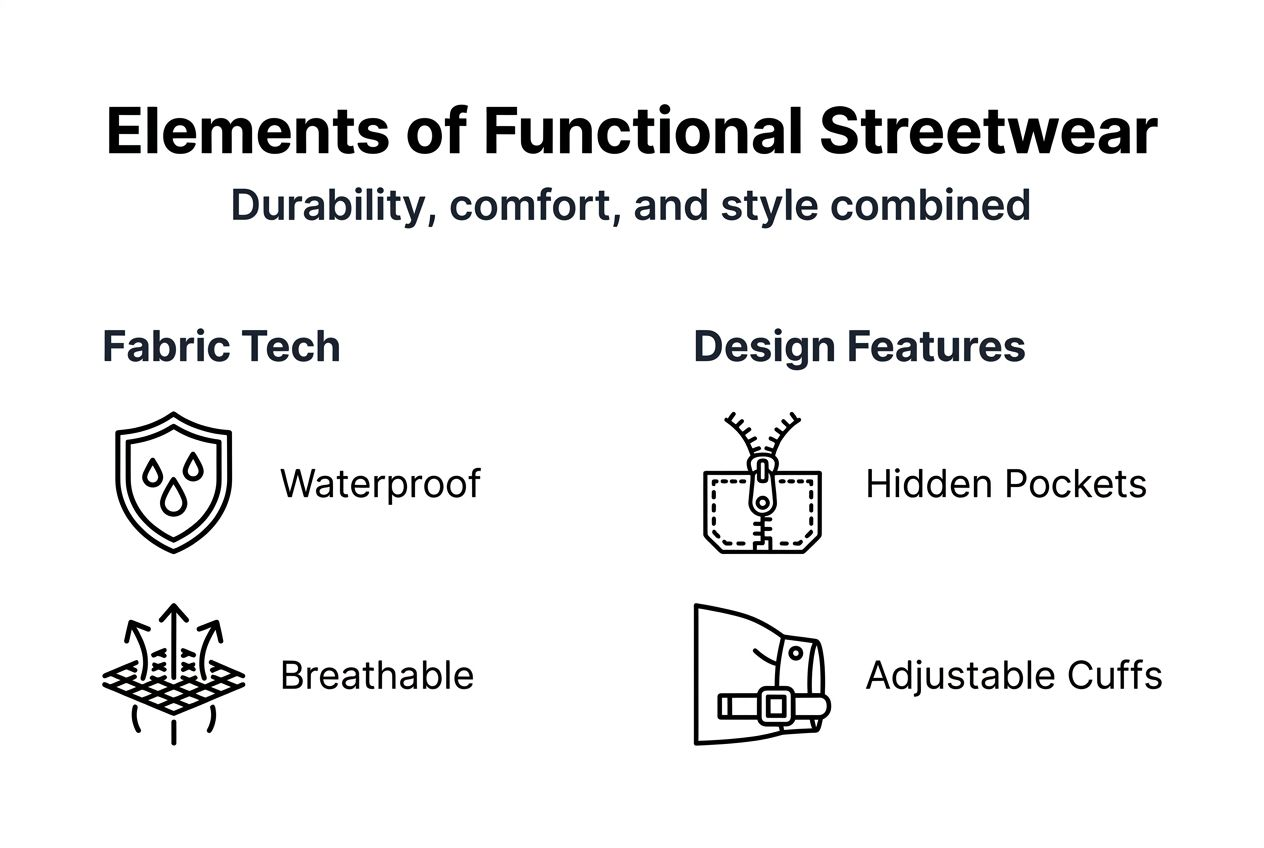 Infographic: functional streetwear components summary