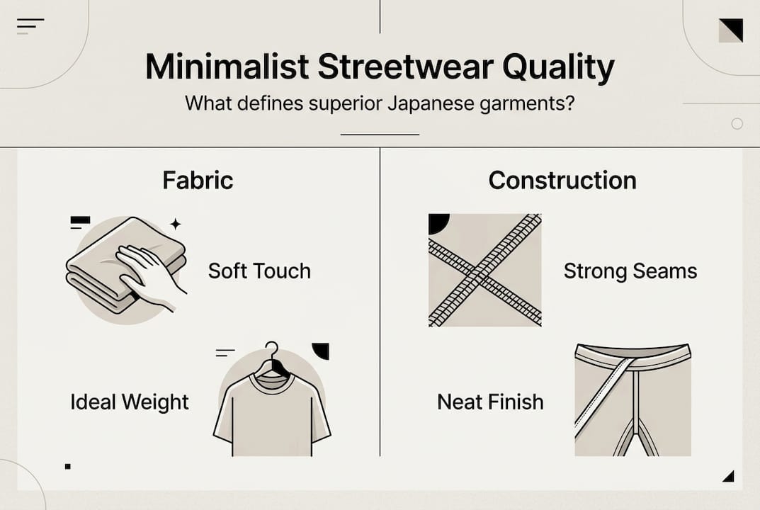 Infographic on Japanese streetwear garment quality