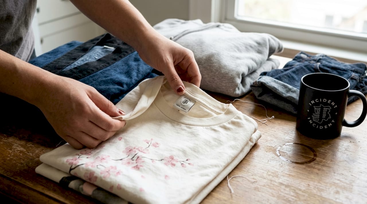 Streetwear garment fabrics with sakura print