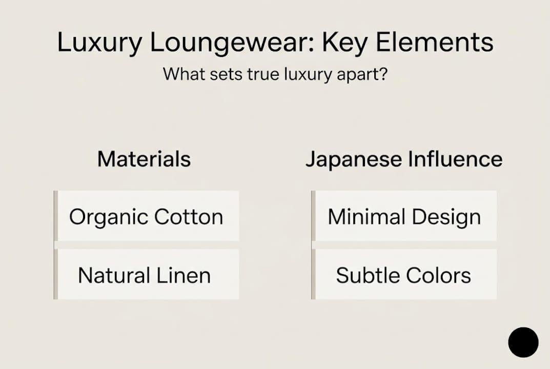 Infographic outlining luxury loungewear essentials