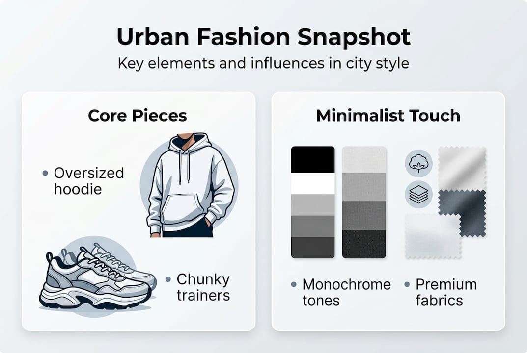 Infographic of urban fashion key features