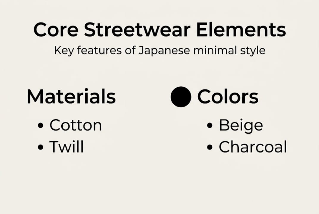 Infographic of core Japanese streetwear elements