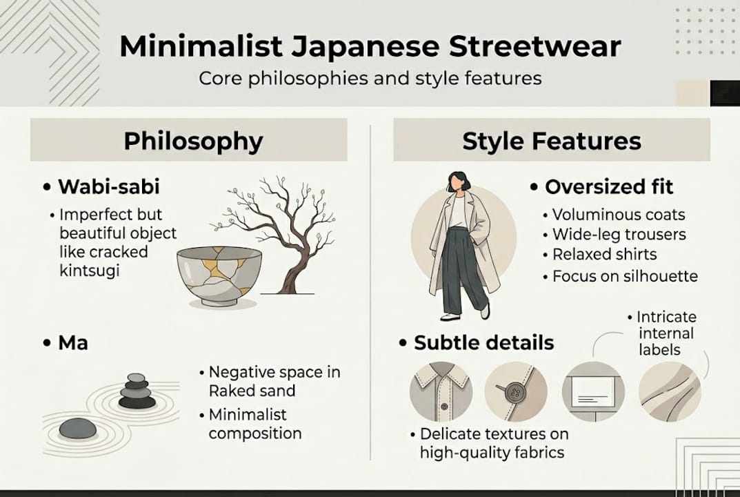 Infographic showing key Japanese streetwear concepts