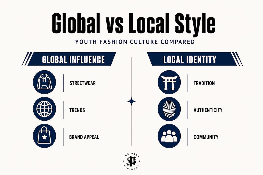 Split infographic global vs local youth styles