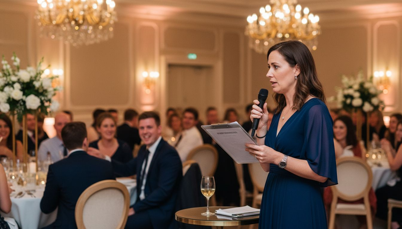 Wedding MC coordinating luxury Scottish reception