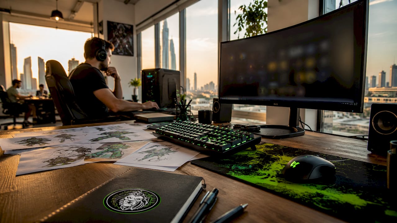 Gaming desktop with PWA offline setup in Dubai