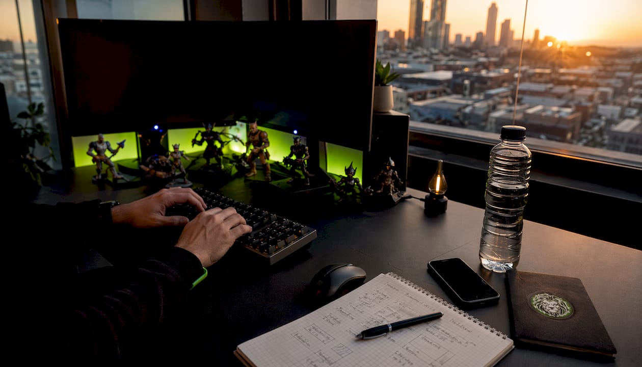 Developer’s hands typing on keyboard in tech office