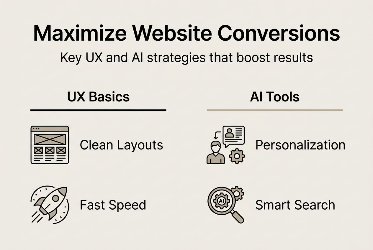Infographic key strategies for maximizing conversions