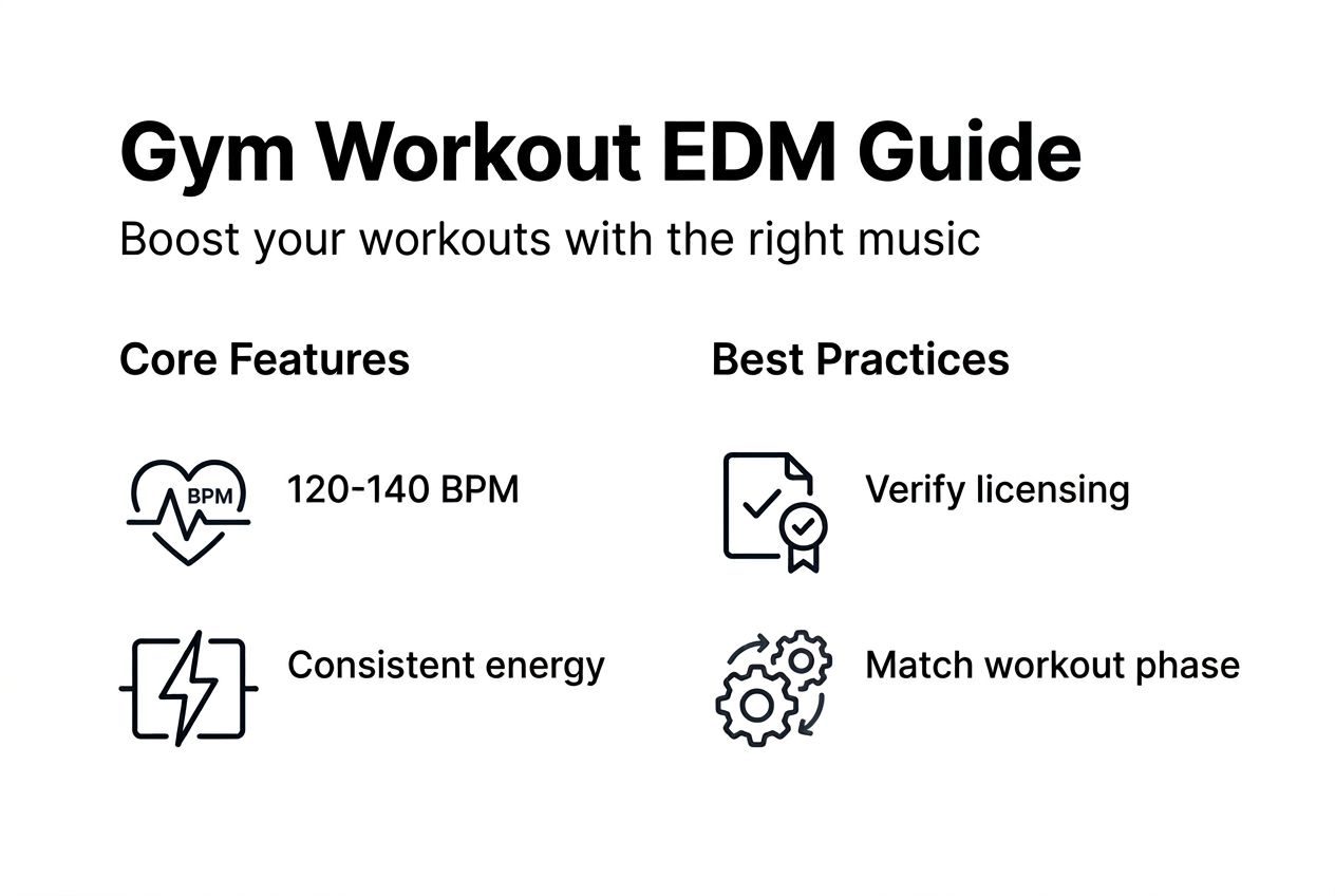 Infographic gym workout EDM features and best practices