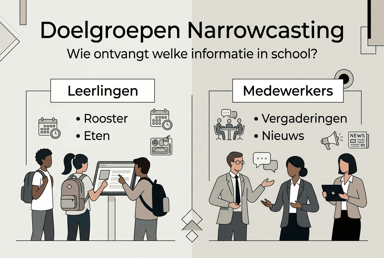 Infographic: doelgroepen voor narrowcasting op school