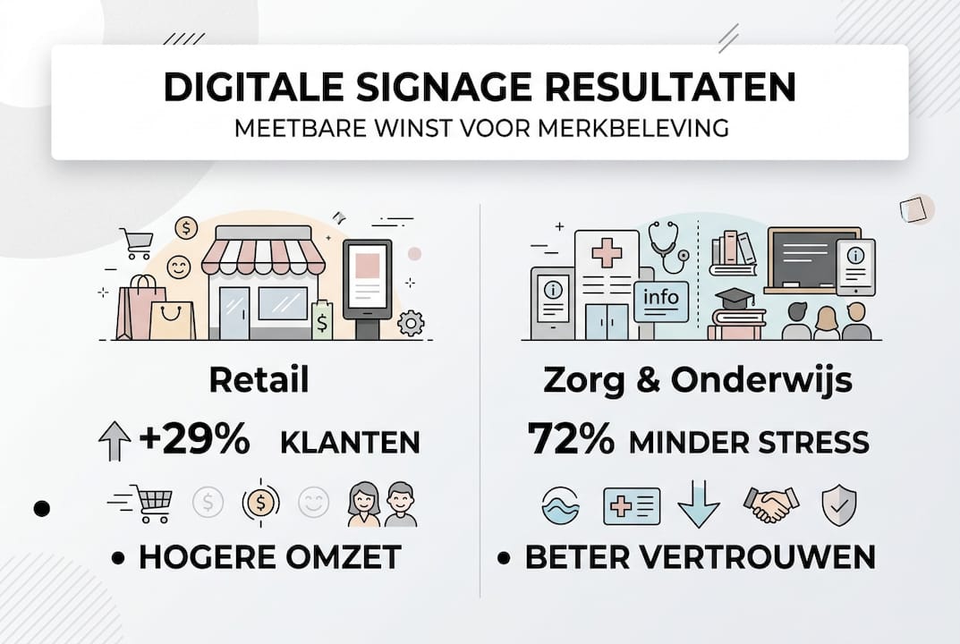 Infographic: zo beïnvloedt digitale signage je bedrijfsresultaten