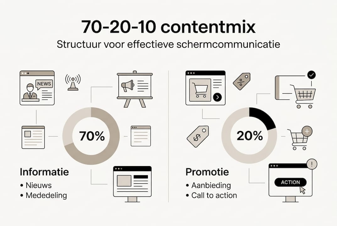 Infographic: de 70-20-10 contentmix uitgelegd
