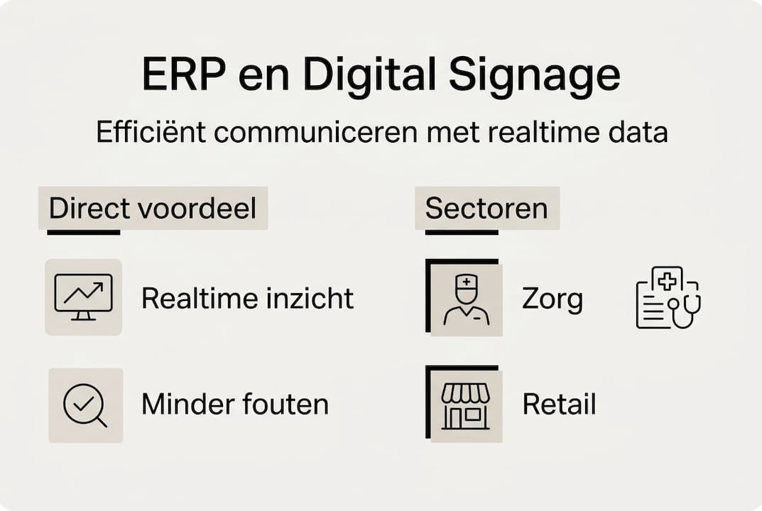Infographic: de voordelen van ERP-signage en in welke sectoren het verschil maakt