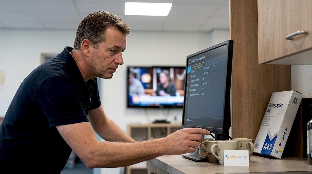 Man zet een zakelijk display tegenover een gewone televisie: wat zijn de verschillen?