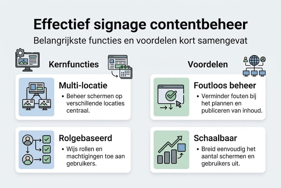 Infographic: slim en efficiënt beheer van je digital signage content