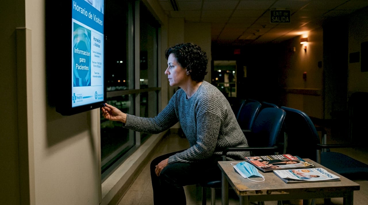 Persona regulando el nivel de brillo en una pantalla digital