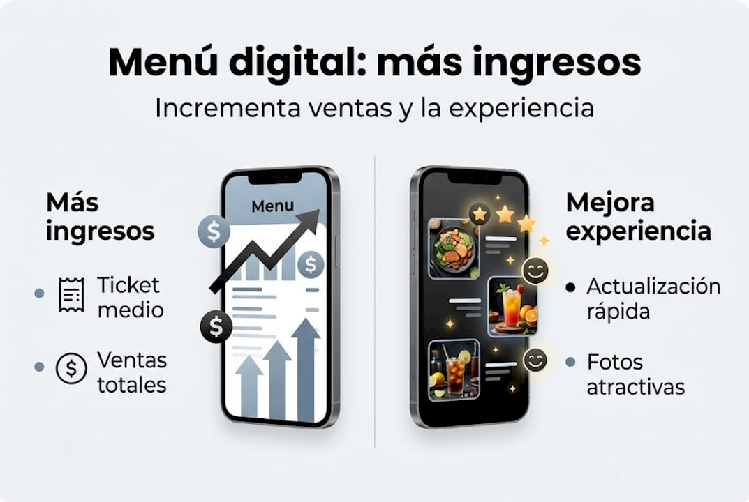 Visualización sobre el impacto de los menús digitales