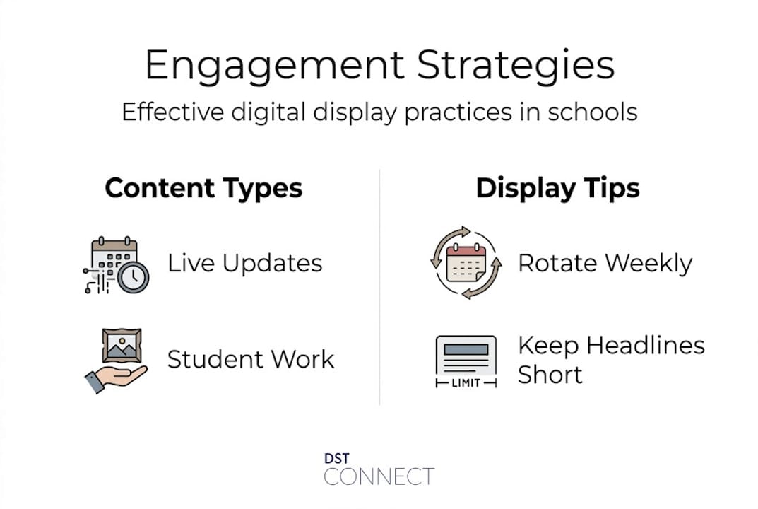 Infographic on digital display engagement strategies