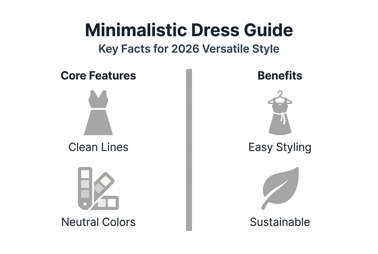Infographic key facts about minimalistic dresses