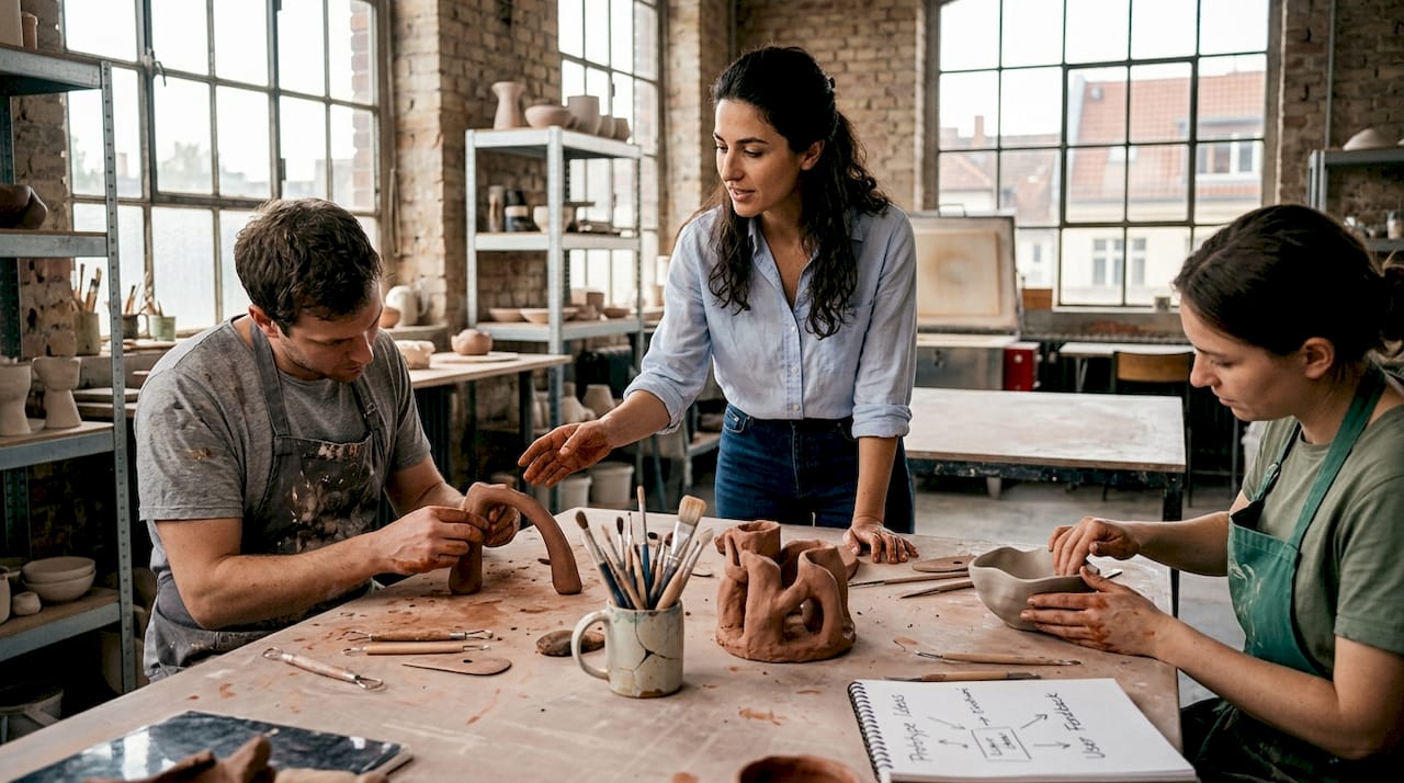 Berlin team clay workshop collaborative activity