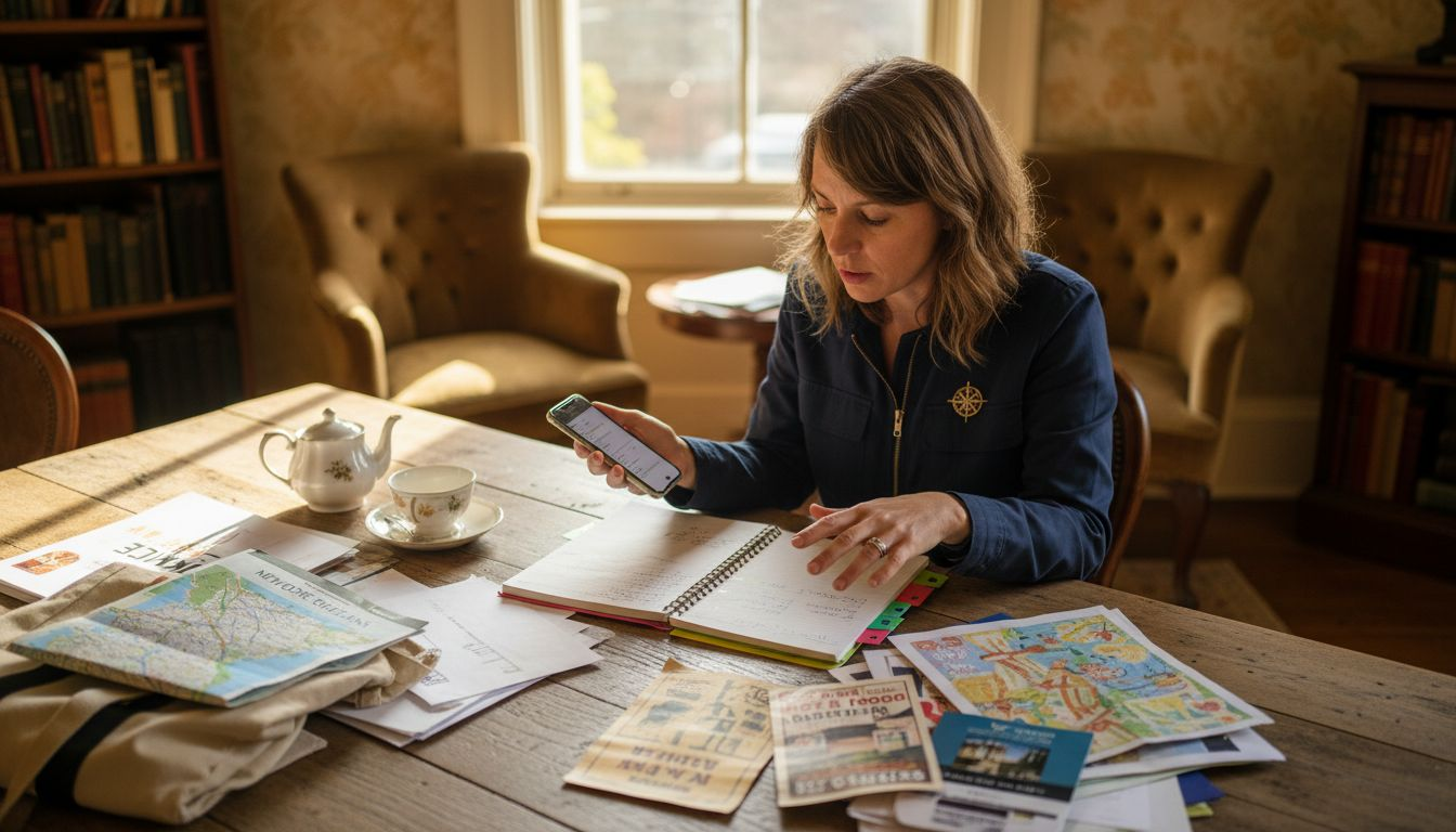 Travel planner organizing vendor selections