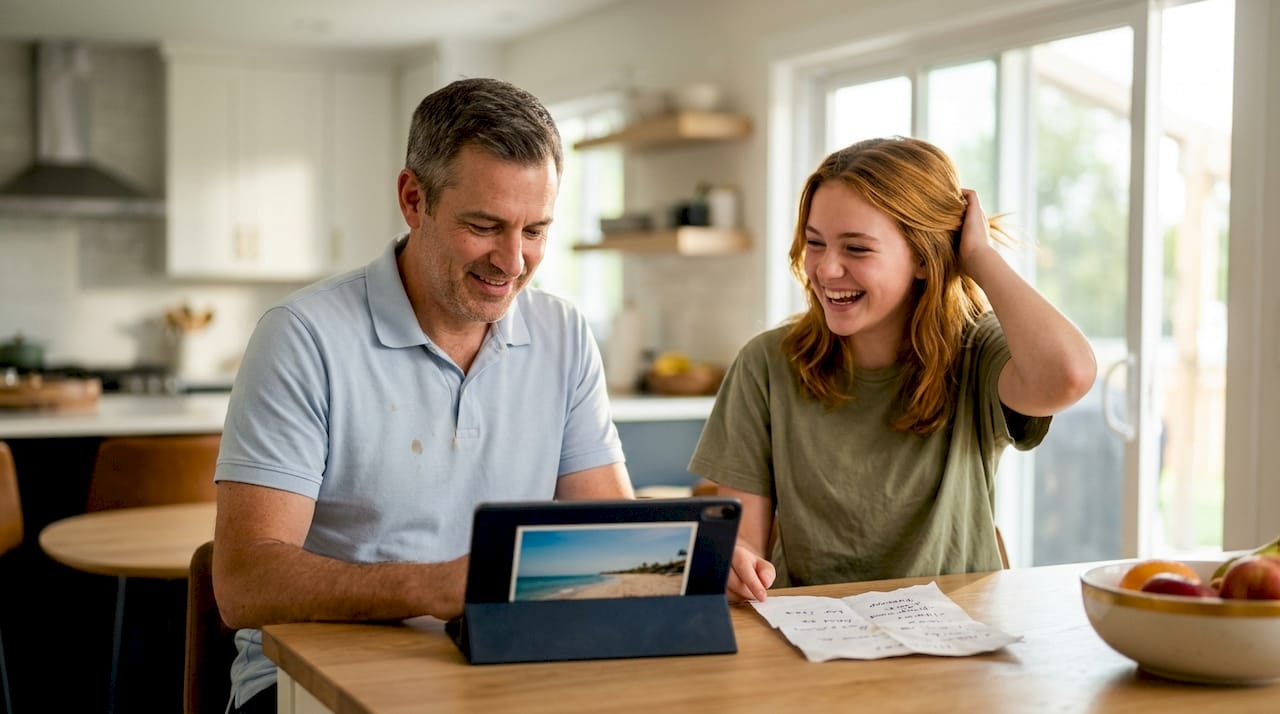 Family planning luxury vacation together