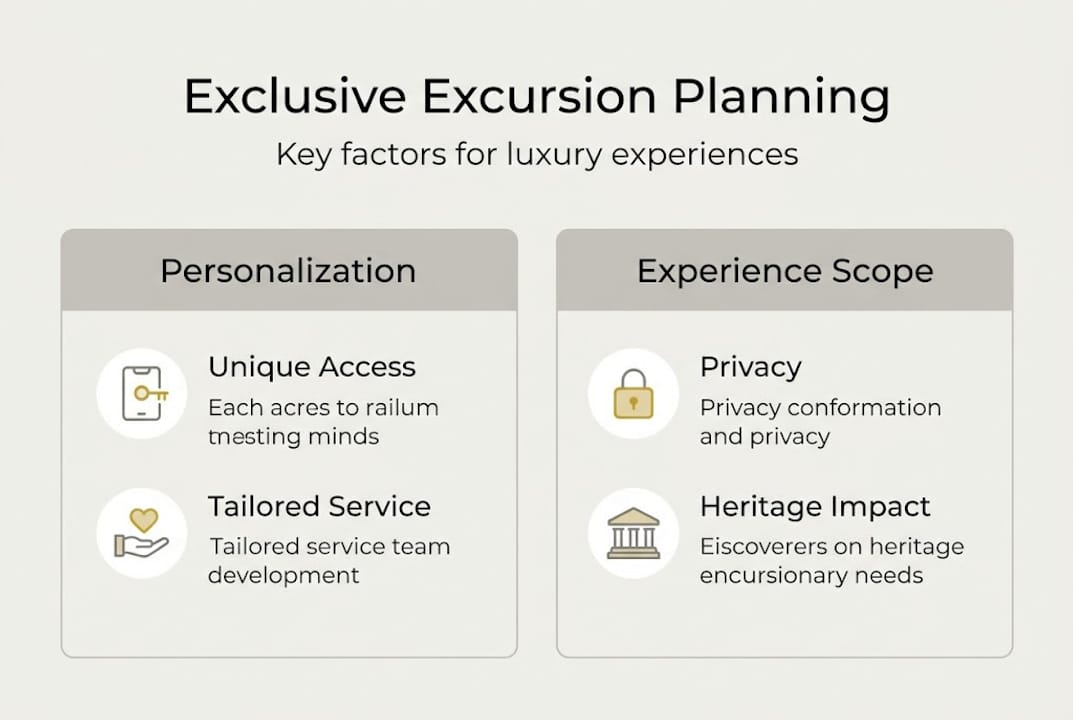 Infographic on key luxury excursion factors