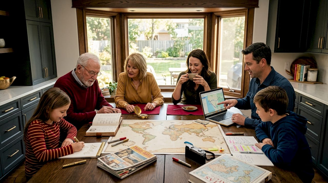 Family planning VIP journey at kitchen table