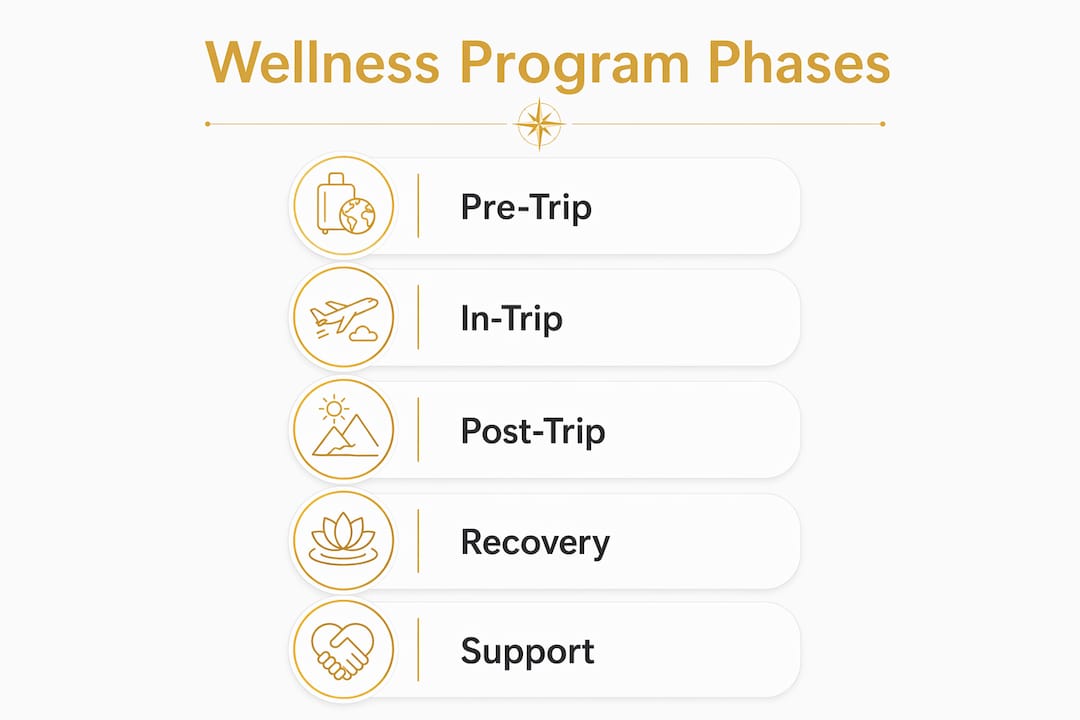 Infographic showing wellness program phases