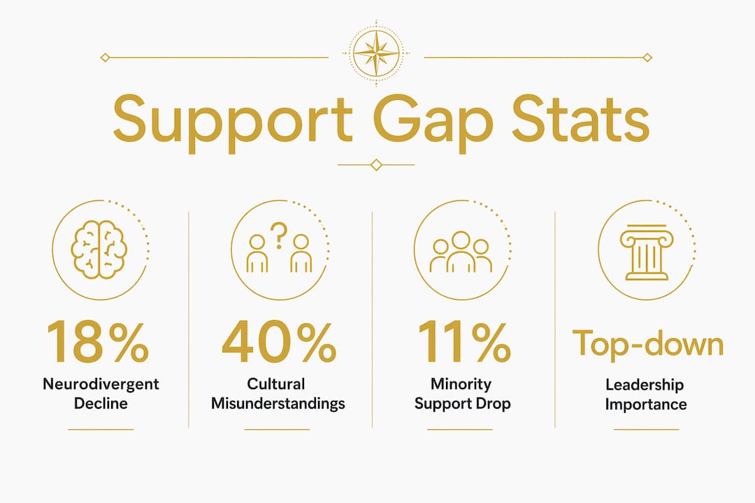Infographic showing support gaps in corporate travel 2026