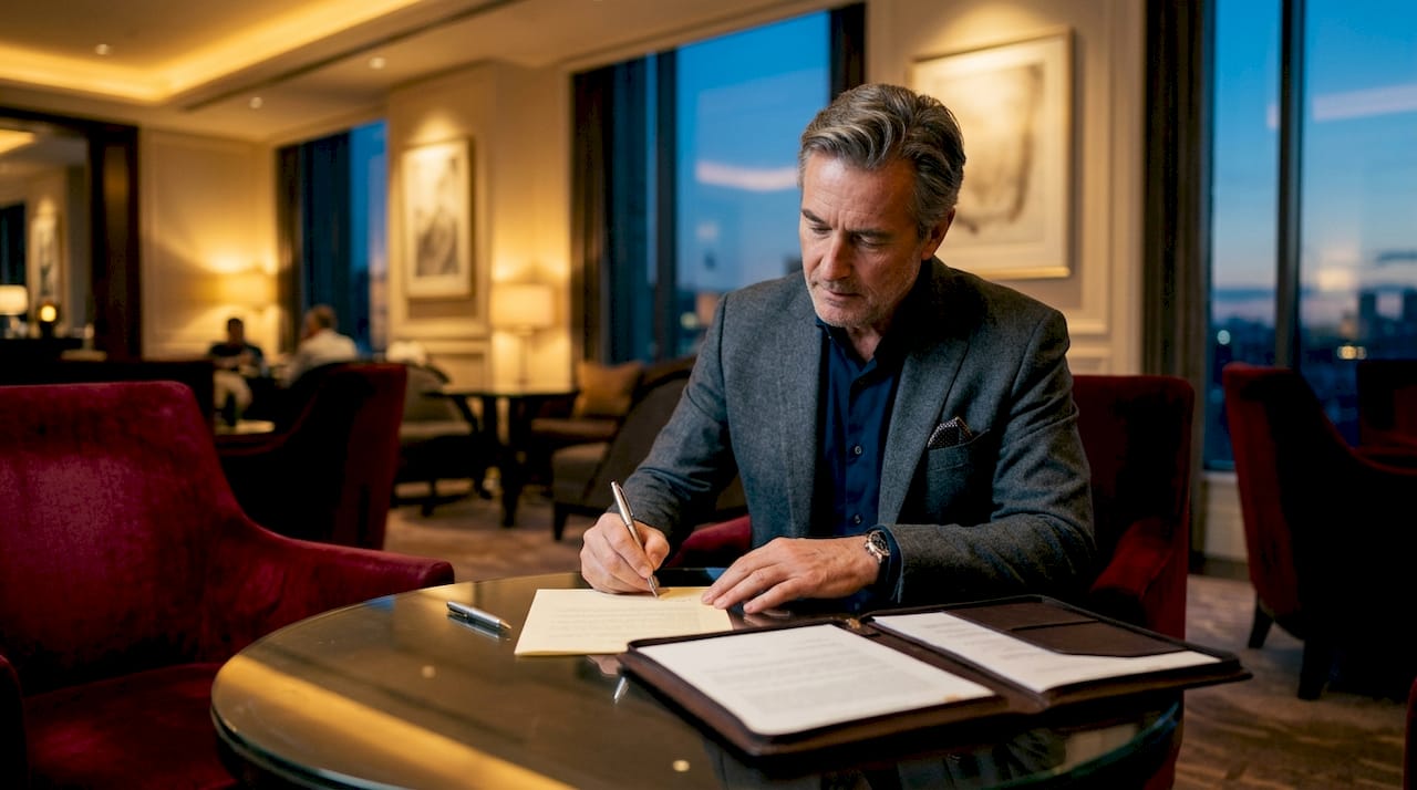 Signing exclusive partnership contract terms