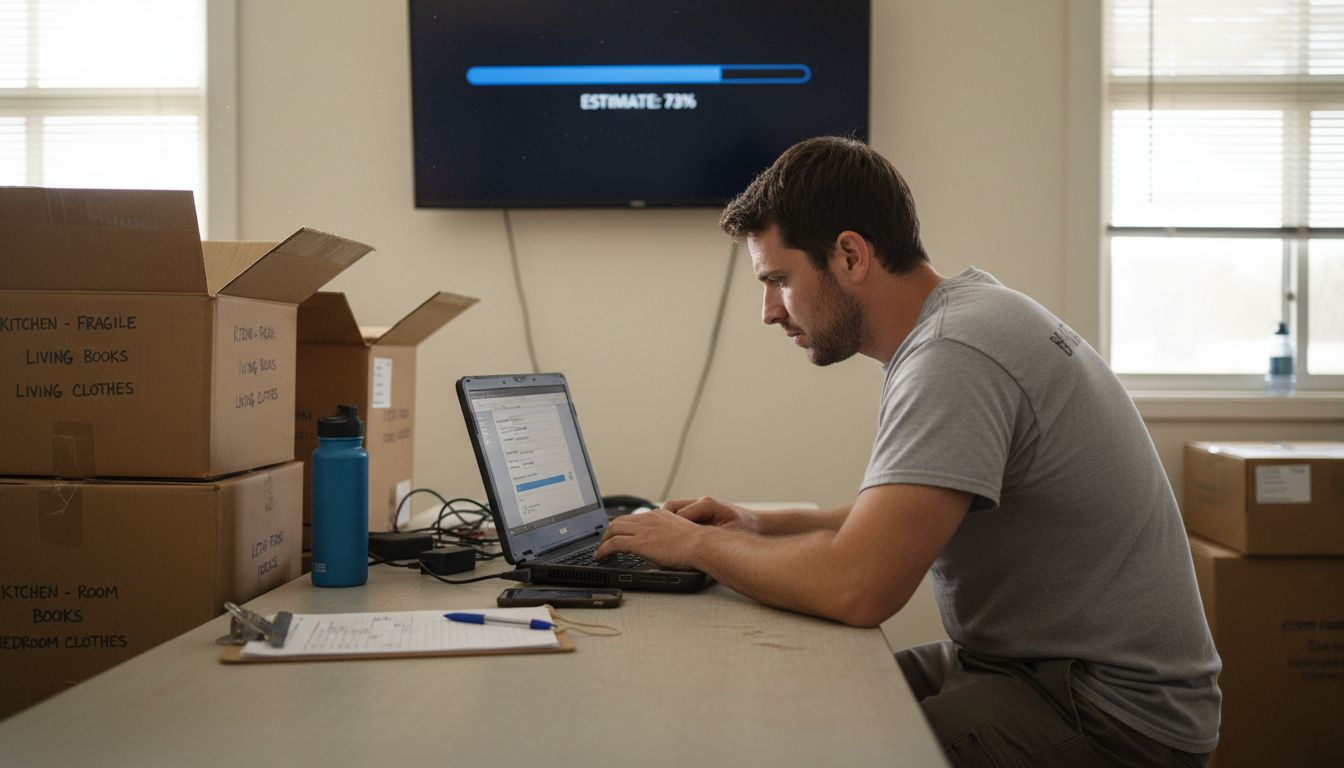 Mover entering details for AI estimate