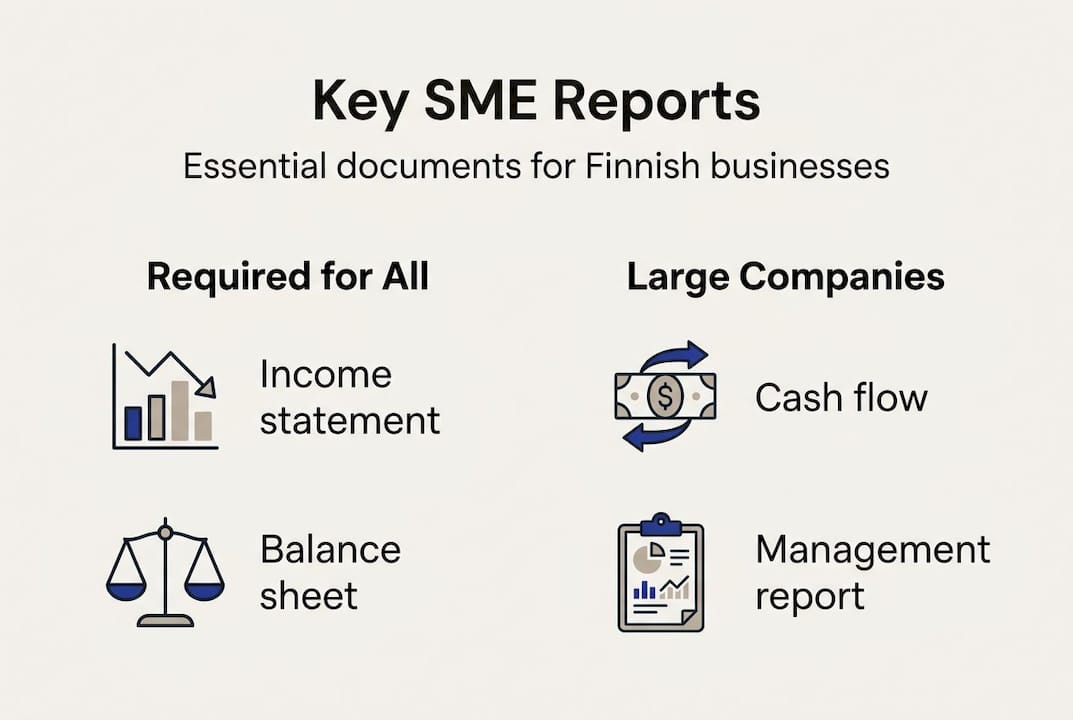 Infographic of required SME financial reports