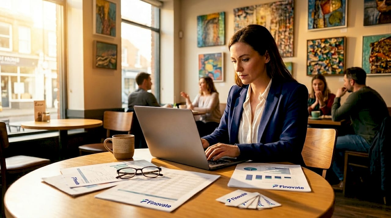 Finance manager reviewing quarterly financials