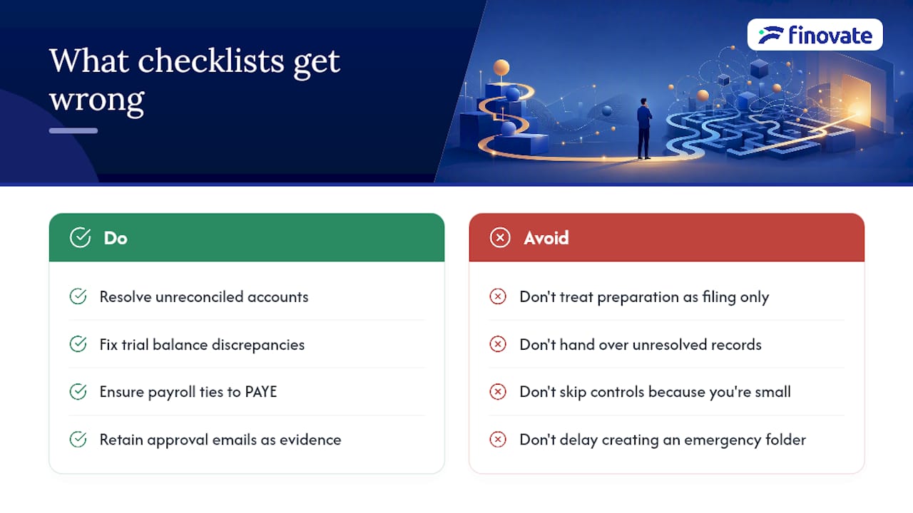 What most checklists get wrong about preparing financial records — overview diagram