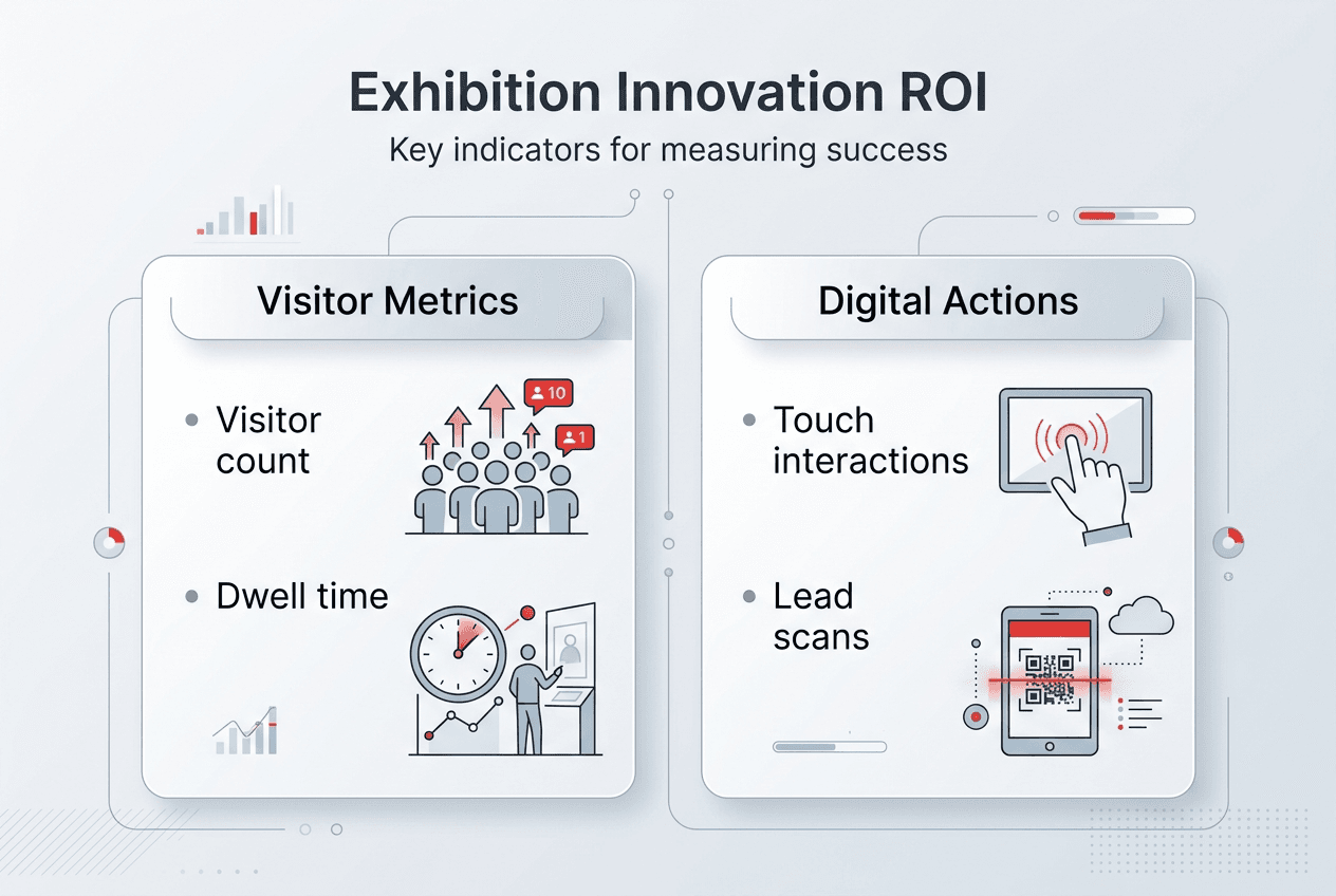 Infographic showing innovation ROI key indicators