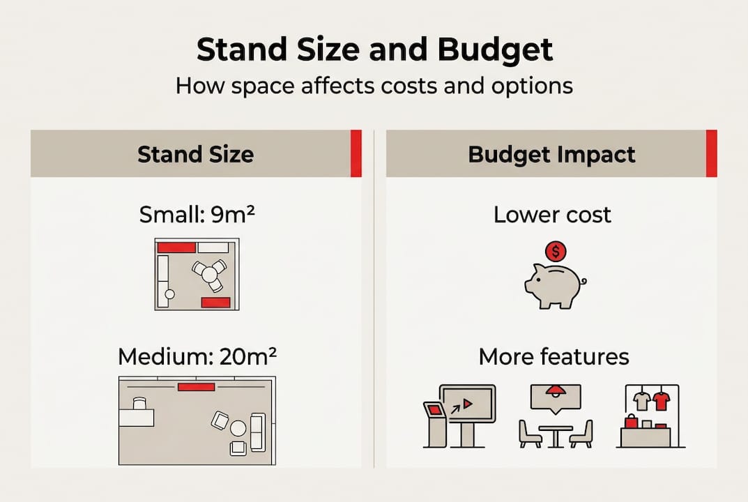 Infographic about stand size and budget impact