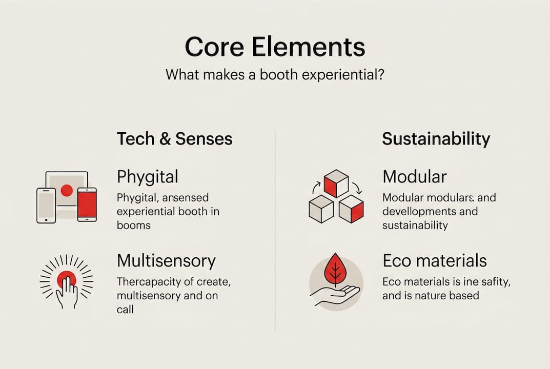 Infographic of booth experiential design elements