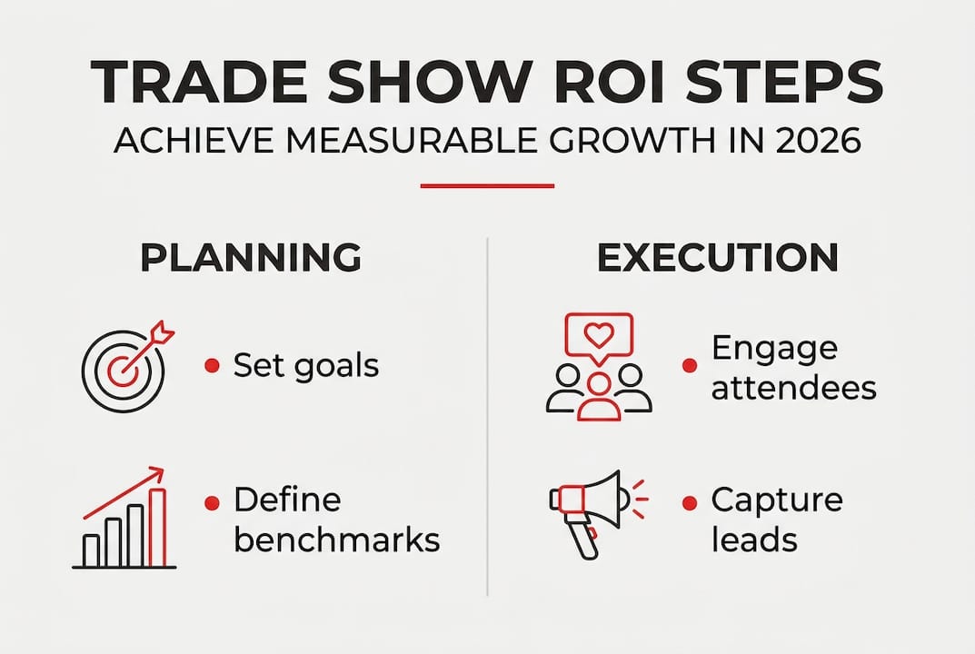 Infographic on trade show ROI steps