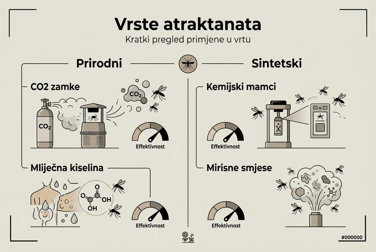 Na infografici možete vidjeti koje vrste tvari privlače komarce.