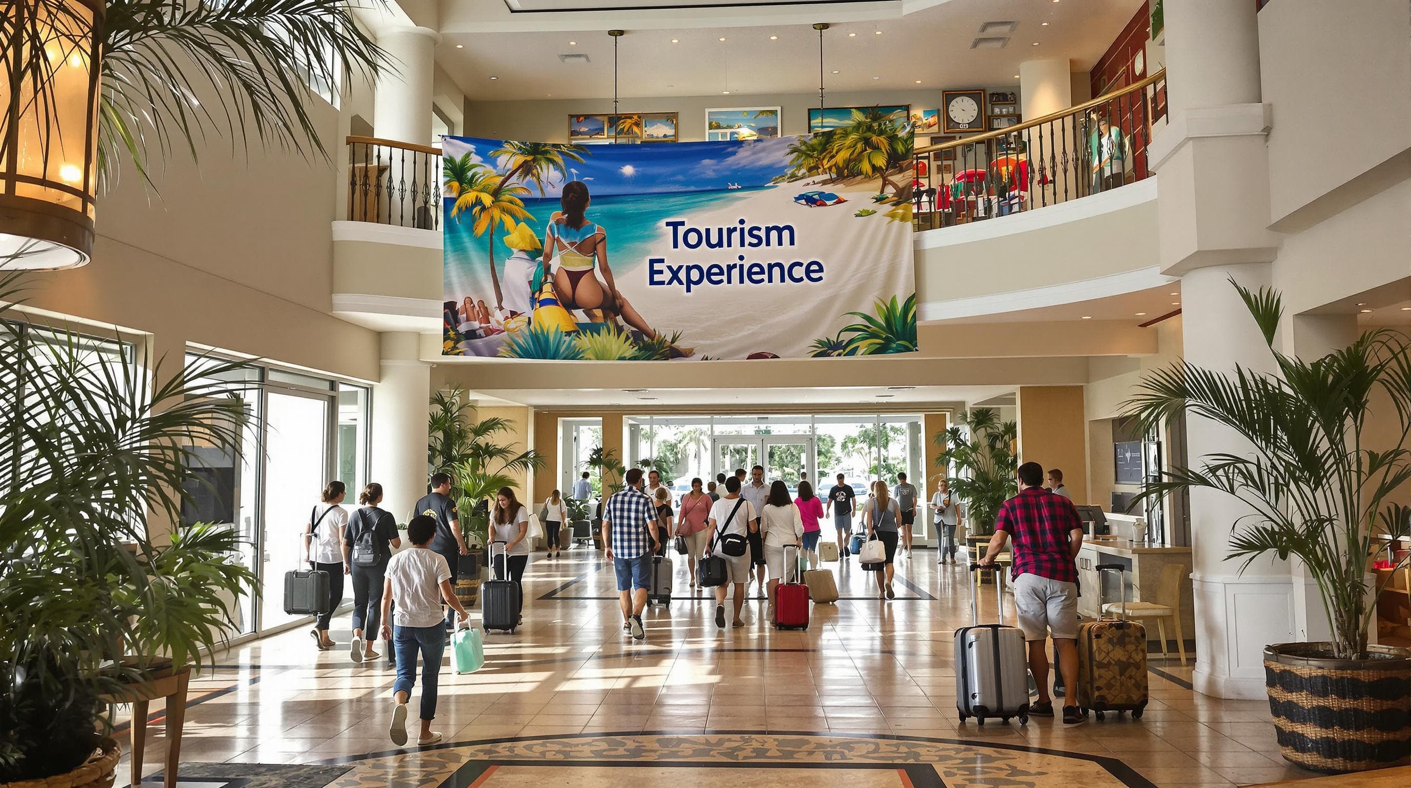 Hotel guests notice large format print in Florida lobby