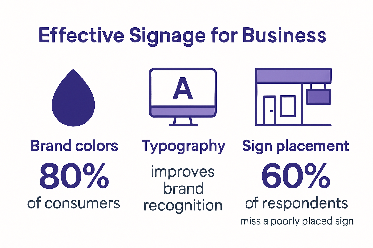 Why Signage Is Important In Florida: Guide For 2025 Infographic Showing How Signage Builds Business Branding