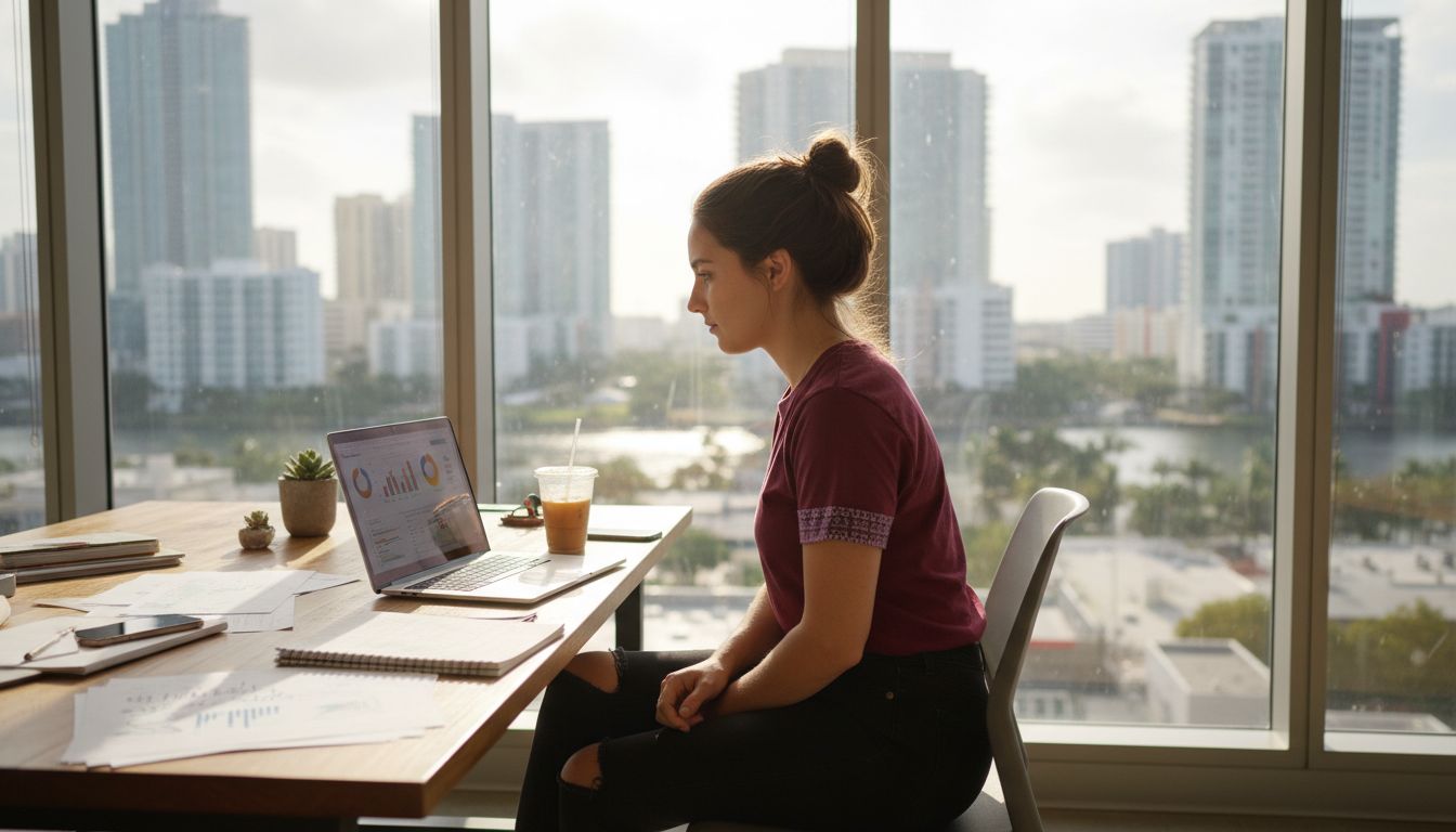 Young Marketer Analyzing Audience Data At Desk