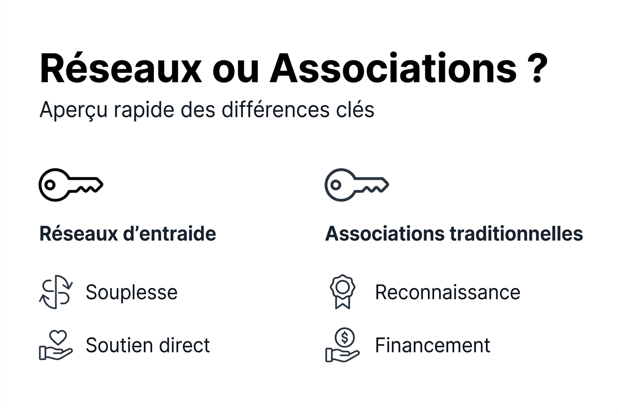 Infographie : comprendre les différences entre réseaux d’entraide et associations LGBT