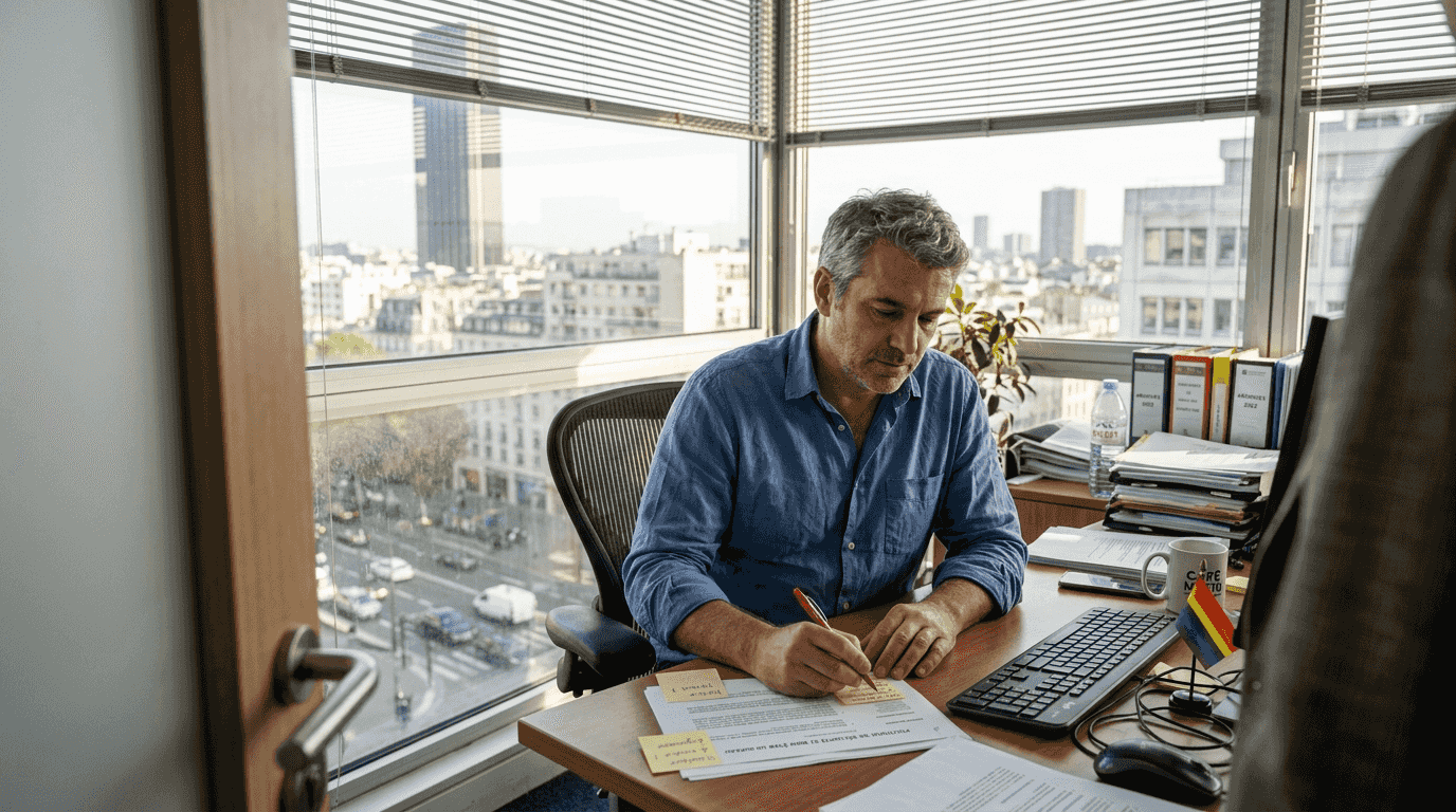 Un salarié examine la politique de lutte contre les discriminations envers les personnes LGBT au sein de l'entreprise.