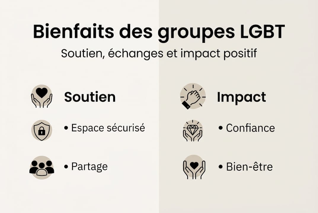 Infographie : Les bénéfices des groupes de soutien LGBT